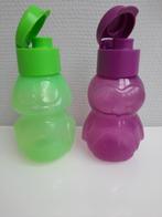 Tupperware eco drink fles 350 ml paars pinguin / groen uil, Verzenden, Zo goed als nieuw, Paars, Overige typen