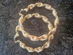 wokkel oorbellen 8 cm, Sieraden, Tassen en Uiterlijk, Oorbellen, Ophalen of Verzenden, Nieuw, Goud, Overige materialen