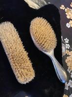 Gero 90 Verzilverde Handspiegel met Borstels, Antiek en Kunst, Antiek | Goud en Zilver, Ophalen of Verzenden, Zilver