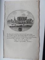 50 / Oudenhoorn Gravure uit 1793 van Oleffen & Bakker, Antiek en Kunst, Kunst | Etsen en Gravures, Ophalen of Verzenden