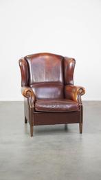 Engelse stijl schapenleren oorfauteuil met veel karakter, Ophalen, Gebruikt, ., Engels, Klassiek