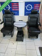 2 x zwart lederen achterstoel + tafel vw transporter t5  t6, Auto-onderdelen, Gebruikt, Ophalen of Verzenden