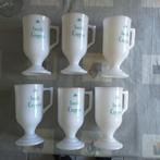 Vintage irish coffee melkglas glazen.6 stuks., Glas, Overige stijlen, Glas of Glazen, Ophalen of Verzenden