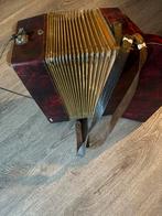 Oude Knopaccordeon - Vintage Muziekinstrument, Gebruikt, Met riemen, Overige formaten, Knopaccordeon