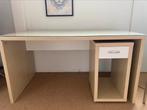 Bureau IKEA berken fineer met kastje en glasplaat, Huis en Inrichting, Bureaus, Gebruikt, Ophalen, Bureau