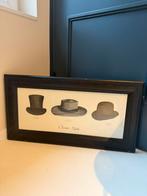 Lijst met poster met hoeden, Ophalen, Zo goed als nieuw, Hout, Minder dan 50 cm