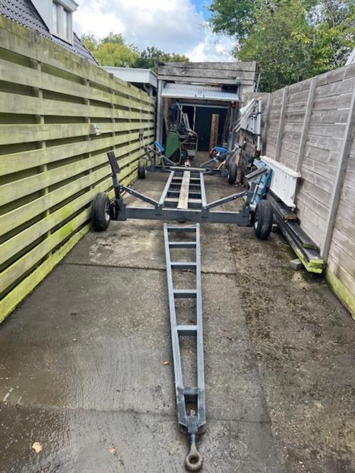 Zware bootkar te koop, Watersport en Boten, Boottrailers, Gebruikt, Overige typen, 3000 kg of meer, 9 meter of meer, Stallingstrailer