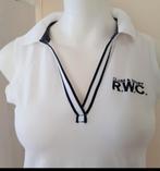 Wit polo XS 34 River Woods maat 16 navy mouwloze, River Woods, Wit, Ophalen of Verzenden, Zo goed als nieuw