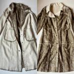 Lammy coat & Faux fur bontjas maat 40 tweezijdig draagbaar!, Maat 38/40 (M), Mexx, Beige, Ophalen of Verzenden