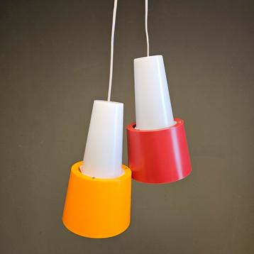 Set Deense vintage kunststof Hanglamp - Lampen 