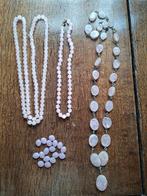 Rozenkwarts Ketting Collectie, Sieraden, Tassen en Uiterlijk, Kettingen, Verzenden, Zo goed als nieuw, Steen of Mineraal, Roze
