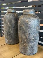 Keramiek potten, vazen met deksel, pot, vaas, India, Ophalen, Overige kleuren, 50 tot 75 cm, Aardewerk of Porselein