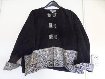 Apart,uniek kort zwart jasje.Himalaya.Free size.100 % Cotton beschikbaar voor biedingen