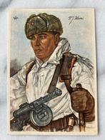 Wo2: ansichtskaart Willrich MG truppfuhrer finnischer, Ophalen of Verzenden, Landmacht, Nederland, Foto of Poster
