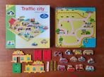 Traffic city - Houten speelset met voertuigen - 21 delig, Ophalen of Verzenden, Zo goed als nieuw, Overige typen