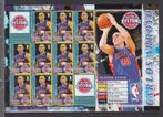 U042 NBA basketbal vel 10x Carlos Arroyo Detroit Pistons, Ophalen of Verzenden, Postfris, Sport