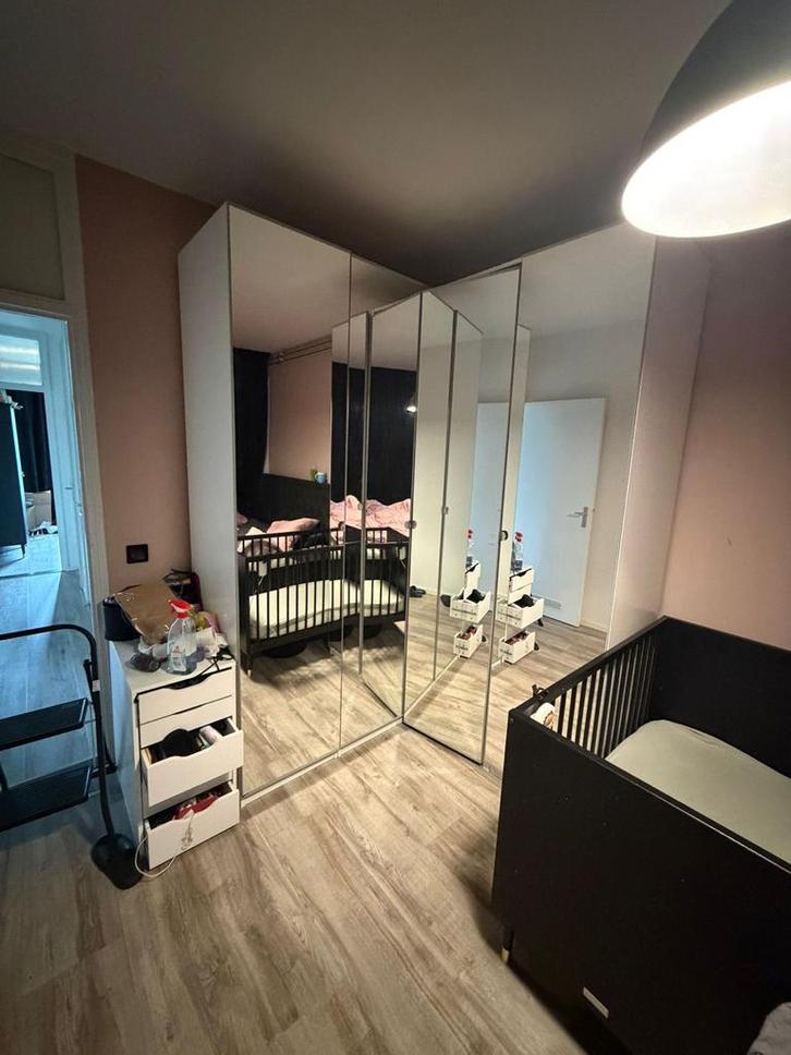 Ruime PAX kledingkast met spiegeldeuren, Huis en Inrichting, Kasten | Kledingkasten, Zo goed als nieuw, 200 cm of meer, 150 tot 200 cm