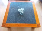Salontafel met stenen blad, Huis en Inrichting, Tafels | Salontafels, Ophalen, 100 tot 150 cm, 50 tot 100 cm, Minder dan 50 cm