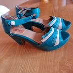Miz Mooz Cherry blauwe leren wedge sandalen - maat 36, Ophalen of Verzenden, Zo goed als nieuw, Blauw