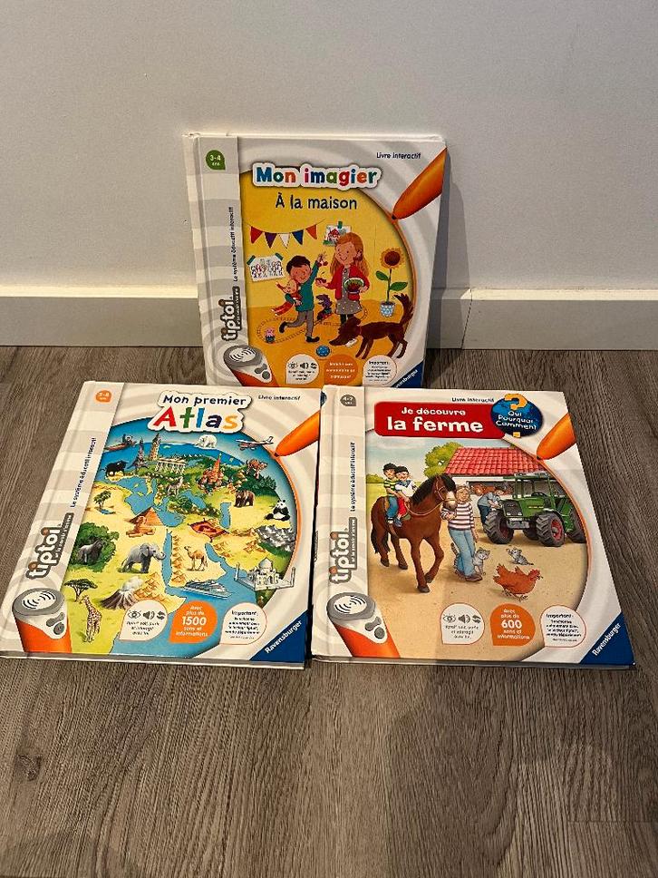 tiptoi 3 boeken bij ons thuis boerderij en wereldatlas, Kinderen en Baby's, Speelgoed | Educatief en Creatief, Zo goed als nieuw