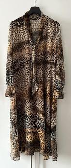 🌻Mooie bruin beige jurk met print van Caroline Biss 42 44, Bruin, Verzenden, Maat 42/44 (L), Zo goed als nieuw