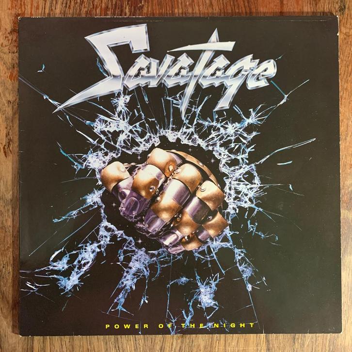 Savatage – Power Of The Night ORIGINELE '85 DE persing vinyl, Cd's en Dvd's, Vinyl | Hardrock en Metal, Gebruikt, Ophalen of Verzenden