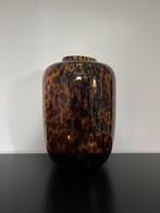Grote cheetah vaas panterprint panter leopard XL bruin glas, Overige kleuren, 50 tot 75 cm, Ophalen of Verzenden, Glas