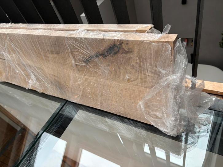 Prachtige massieve eikenhouten planken/schappen, Doe-het-zelf en Verbouw, Hout en Planken, Nieuw, Plank, Eiken, 300 cm of meer