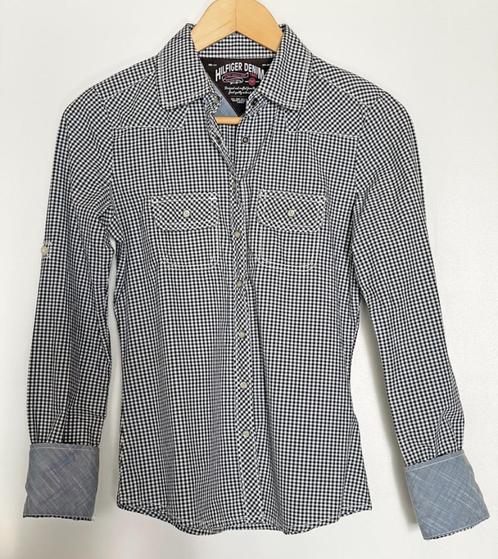 Tommy Hilfiger Meisjes Zwart-Wit Geruit Overhemd, Kleding | Dames, Tops, Gedragen, Maat 34 (XS) of kleiner, Zwart, Lange mouw