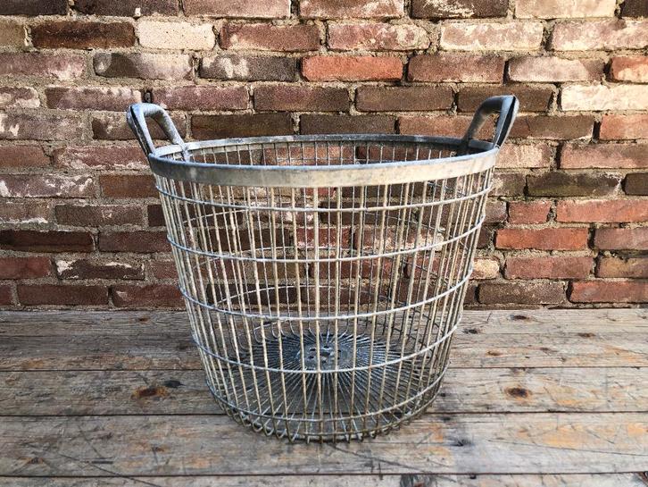 houtmand | haardmand | draadmand | aardappelmand | kampvuur, Huis en Inrichting, Woonaccessoires | Schalen en Manden, Gebruikt