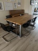 Echtholz eetkammertafel + 6 Stoelen, Huis en Inrichting, Tafels | Eettafels, Ophalen, 100 tot 150 cm, 200 cm of meer, Zo goed als nieuw