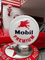 Mobil premium benzine pomp reclame globe glazen globes, Verzamelen, Reclamebord, Ophalen of Verzenden, Zo goed als nieuw