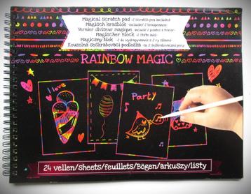 Tekenboek Rainbow Magic~Krasboek met regenboogkleuren beschikbaar voor biedingen