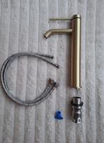 Gloednieuwe hoge kraan wastafel of keuken GOUD EN ZWART RVS, Ophalen of Verzenden, Nieuw, Rvs, Kraan