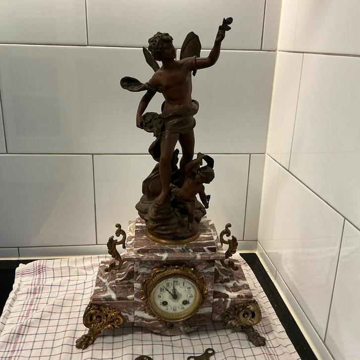 Pendule klok, Antiek en Kunst, Antiek | Klokken, Ophalen of Verzenden