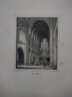 A 023 / Haarlem Groote of St. Bavo Kerk Staalgravure 1860, Antiek en Kunst, Kunst | Etsen en Gravures, Ophalen of Verzenden