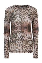 Summum top feather print L in ~~nieuw~~ staat, Kleding | Dames, Bruin, Verzenden, Maat 42/44 (L), Zo goed als nieuw