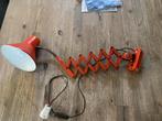 Vintage retro Hala schaarlamp in oranje, Huis en Inrichting, Ophalen of Verzenden, Gebruikt, Metaal