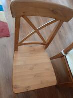 Zes houten Ikea stoelen, Ophalen, Hout, Gebruikt, Bruin