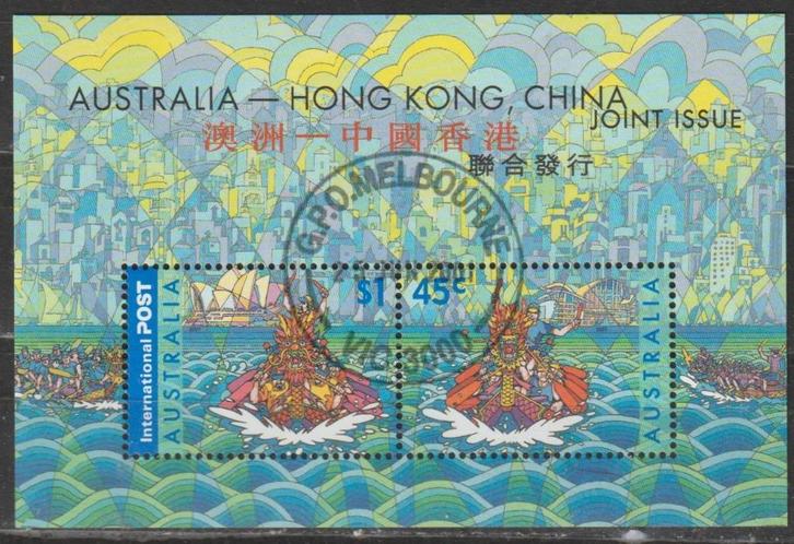 2791. Australie Blok 41 gest. Drakenbootrace, Postzegels en Munten, Postzegels | Oceanië, Gestempeld, Verzenden