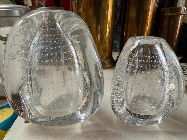 Spijkervaasjes Beukenoot - Set van 2, Antiek en Kunst, Antiek | Vazen, Ophalen of Verzenden