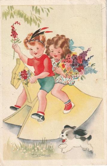 KINDEREN TEKN WILLY SCHERMELE UIT 1911 MOOIE KAART KH967 beschikbaar voor biedingen
