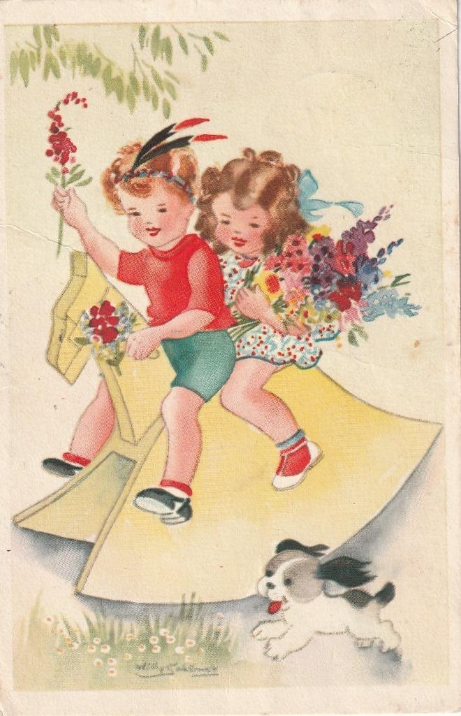 KINDEREN TEKN WILLY SCHERMELE UIT 1911 MOOIE KAART KH967, Verzamelen, Ansichtkaarten | Themakaarten, Gelopen, 1960 tot 1980, Kinderen