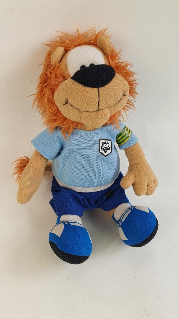 Loeki de Leeuw voetbal tenue knuffel blauw. 32cm. S40, Kinderen en Baby's, Speelgoed | Knuffels en Pluche, Gebruikt, Overige typen