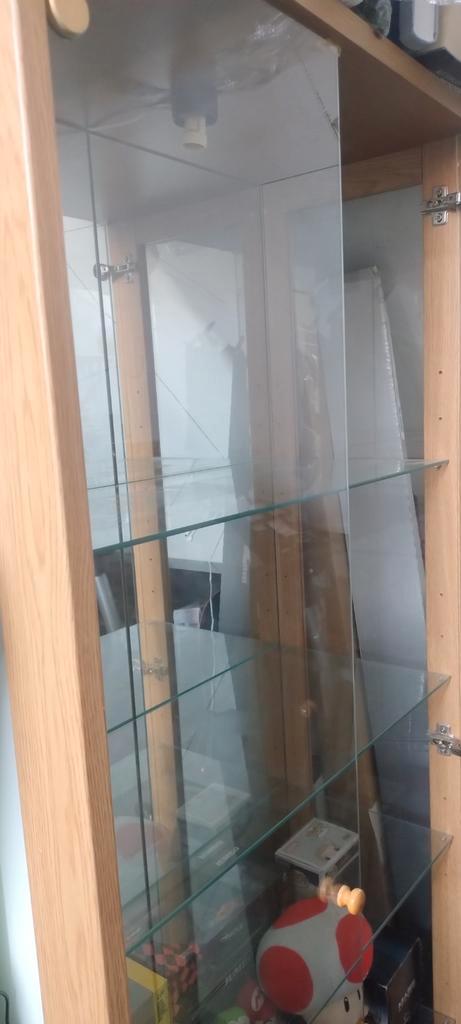 Mooie Vitrinekast met Glazen Planken, Huis en Inrichting, Kasten | Vitrinekasten, Zo goed als nieuw, 150 tot 200 cm, 50 tot 100 cm