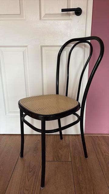 Vintage webbing cafe stoel zwart beschikbaar voor biedingen