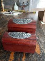 Houten sieradendoosjes met zilveren details, Ophalen of Verzenden