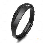 Leren armband., Ophalen of Verzenden, Nieuw, Zwart, Leer