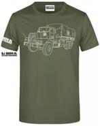 Diverse bedrukte shirts met VOLVO defensie voertuigen, Ophalen of Verzenden, Landmacht, Nederland, Kleding of Schoenen