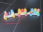 Houten blokken treinset met 2 karren, 30delig BigJigs toys., Ophalen of Verzenden, Zo goed als nieuw, Duw- of Trekspeelgoed